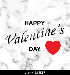 Happy Valentines Tag Hintergrund mit Marmor Textur Stock Vektor