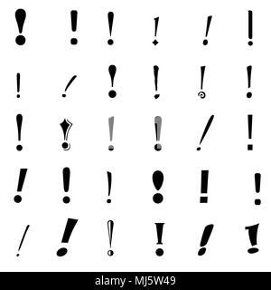 Ein Ausrufezeichen. Aufmerksamkeit zeichen Symbol. Warnblinkanlage Symbol. Vektor Stock Vektor