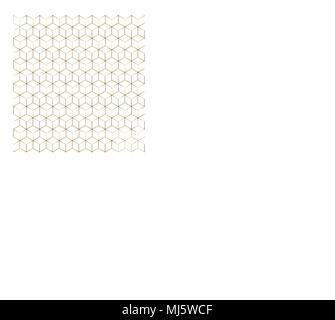 Gold geometrische Muster Textur mit Linien. Nahtlose hexagon Hintergrund. Stock Vektor