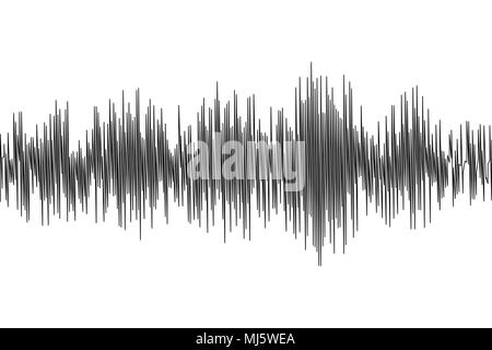 Seismische Wellen Schwingungen Erdbeben Wellenform mit zufälligen Frequenz und Amplitude Stock Vektor