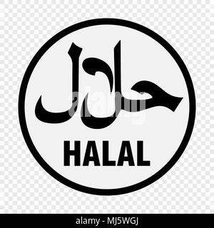 Halal logo Vektor. Lebensmittel diätetische Label für Apps Stock Vektor