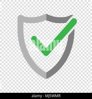 Schild Häkchen logo Icon Stock Vektor