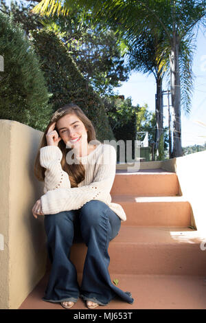 Rachel Shenton Posen für ein Portrait in Los Angeles Kalifornien Stockfoto