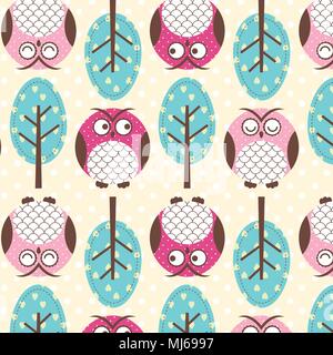 Vector Illustration nahtlose Muster mit Wal- und Schiff Stock Vektor