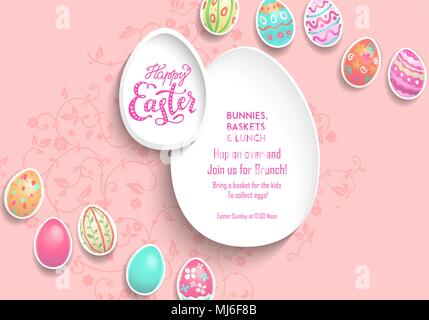 Vorlage poster Eier Farbe Stock Vektor