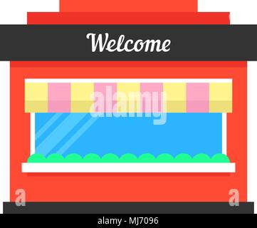 Einfachen shop Gebäude Symbol Stock Vektor