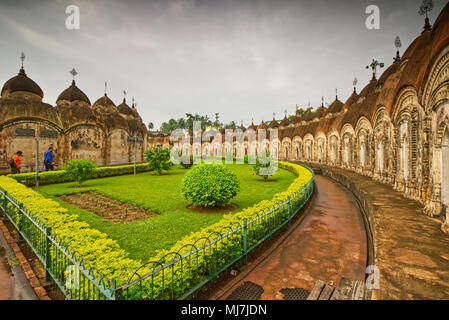 Nava Kailash (108 Shiva Tempel) Ambika Kalna, West Bengal, Indien Stockfoto