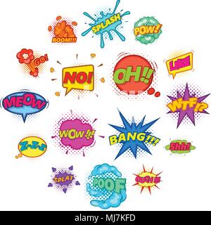 Comic sound Cloud set Symbole, Cartoon Stil Stock Vektor