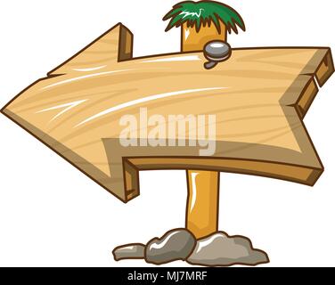 Big Wood Pfeilsymbol, Cartoon Stil Stock Vektor