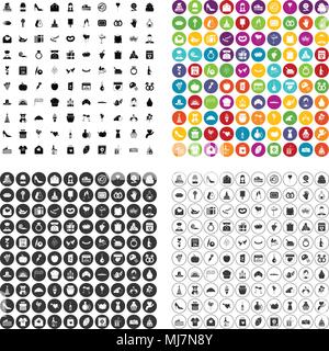 100 Kuchen Icons Set Vector Variante Stock Vektor