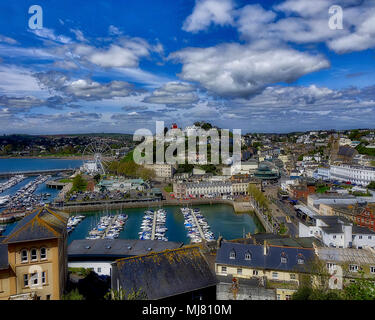 De - Devon: Torquay Stadt und Hafen (HDR-Bild) Stockfoto