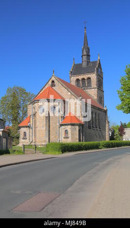 St. Sebastian Kirche in Lemsdorf, Magdeburg, Deutschland. Stockfoto