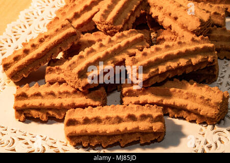 Italien Toskana "Biscotti con Ricci" - Kekse mit geschweiften Stockfoto