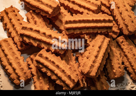 Italien Toskana "Biscotti con Ricci" - Kekse mit geschweiften Stockfoto