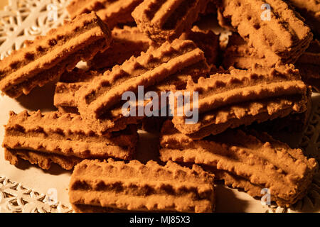 Italien Toskana "Biscotti con Ricci" - Kekse mit geschweiften Stockfoto