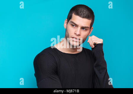 Nachdenklicher Mann Porträt Stockfoto