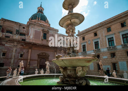 Palermo, Sizilien, Piazza Pretoria Stockfoto