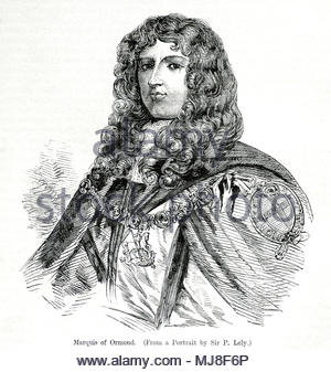 James Butler, 1. Herzog von Ormond, 1610 - 1688, war ein anglo-irischen Staatsmann und Soldat, als Graf von ormond von 1634 bis 1642 bekannt und Marquis von ormond von 1642 bis 1661, antike Darstellung von ca. 1880 Stockfoto