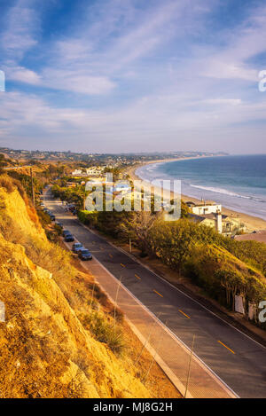 Oceanfront Wohnungen von Malibu Beach in Kalifornien Stockfoto