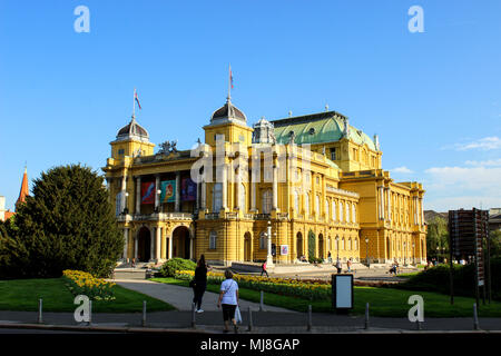 Kroatisches Nationaltheater in Zagreb Stockfoto