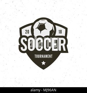 Fußball, Fußball Logo. sport Emblem. Vector Illustration Stock Vektor