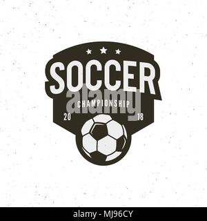 Fußball, Fußball Logo. sport Emblem. Vector Illustration Stock Vektor
