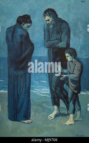 Die Tragödie, Pablo Picasso, 1903, Nationalgalerie, Washington DC, USA, Nordamerika Stockfoto