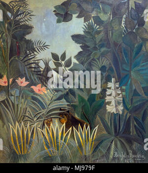 Die äquatorialen Jungle, Henri Rousseau, 1909, Nationalgalerie, Washington DC, USA, Nordamerika Stockfoto