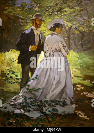 Bazille und Camille, Studie für Dejeuner Sur L'Herbe, Claude Monet, 1865, Nationalgalerie, Washington DC, USA, Nordamerika Stockfoto