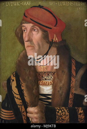 Hans Baldung Grien (1484/5-1545), Porträt von Ludwig I., Graf von Löwenstein (1463-1523), 1513. Ludwig Graf zu Löwenstein Stockfoto