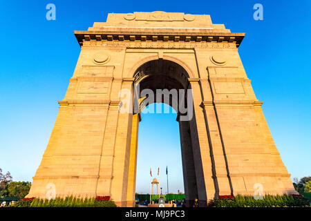 Neu-delhi, Delhi/Indien - 10/03/2018: Seitenansicht India Gate, Delhi. Stockfoto