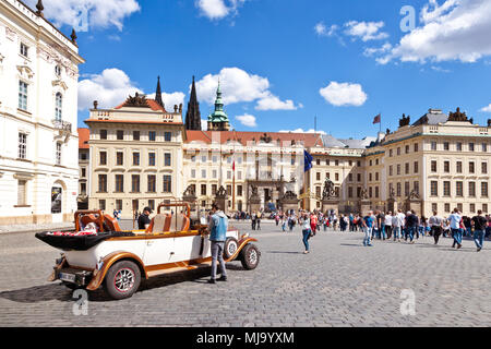 Hradcanske Namesti, Prazsky Hrad (UNESCO), Praha, Ceska republika Stockfoto