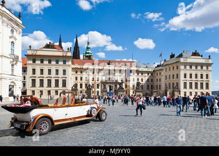 Hradcanske Namesti, Prazsky Hrad (UNESCO), Praha, Ceska republika Stockfoto