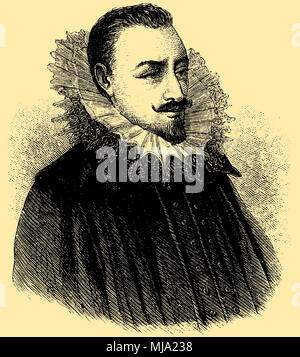 Edmund Spenser (geb. 1553, starb am 13. Januar 1599), Stockfoto