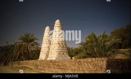 Blick auf Taubenturm in der Oase Siwa, Ägypten Stockfoto