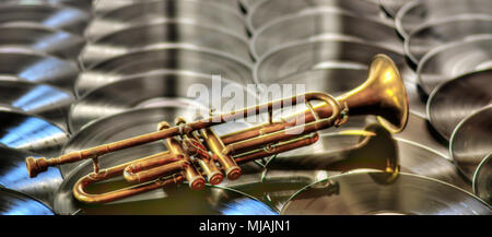 Musik hat uns immer jeden Tag unseres Lebens begleitet Stockfoto