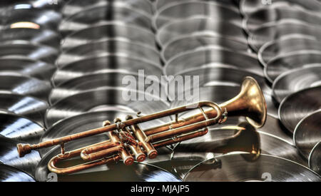 Musik hat uns immer jeden Tag unseres Lebens begleitet Stockfoto
