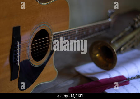 Musik hat uns immer jeden Tag unseres Lebens begleitet Stockfoto