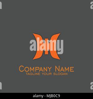 H-Logo, einfaches Logo creative design. Stock Vektor