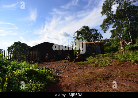 Ein Blick auf die Stadt, Shakiso Oromia, Äthiopien Stockfoto