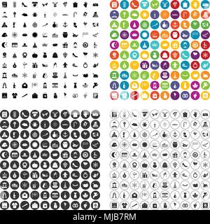 100 festlichen Tag Icons Set Vektor in 4-Variante für jede Web Design isoliert auf weißem Stock Vektor