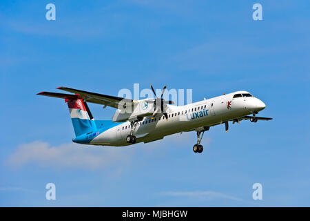 Luxair, De Havilland Canada DHC -8-400, LX-LGG, Luxemburg Stockfoto