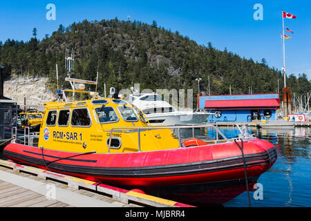 Suche und Rettung Boot,, Horseshoe Bay, West Vancouver, British Columbia, Kanada. Stockfoto