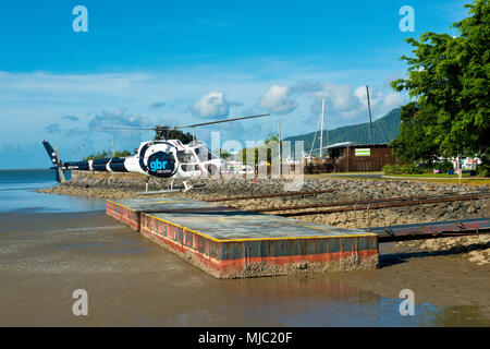 Helikopter Sightseeing Tour zum Great Barrier Reef Stockfoto