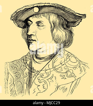 Maximilian I (geb. März 22, 1459, 12. Januar 1519 starb), Stockfoto