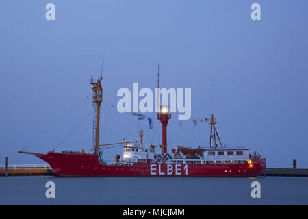 Feuerschiff Elbe 1, Cuxhaven, Niedersachsen, Deutschland, Europa, Stockfoto