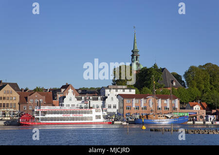 Hafen von Kappeln an der Schlei, Schleswig-Holstein, Norddeutschland, Deutschland, Stockfoto