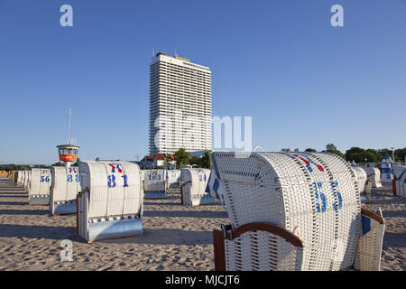 Hotel Maritim Am Strand an der Ostsee wellness Travemünde in der Nähe von Lübeck, Schleswig-Holstein, Norddeutschland, Deutschland, Stockfoto