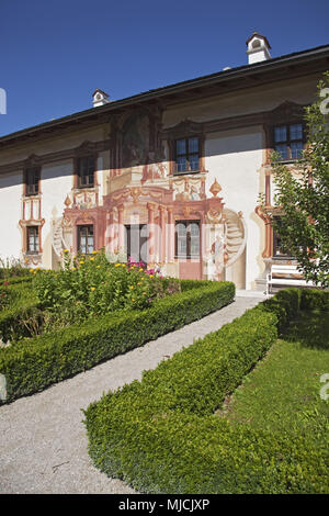 Pilatus Haus in Oberammergau, Oberbayern, Bayern, Deutschland, Stockfoto