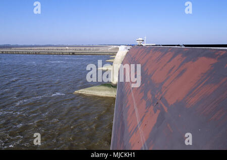 Barrage in der Eider in der Nähe von Tönning, Schleswig-Holstein, Deutschland, Stockfoto